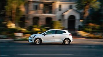 The 2020 renault clio is driving down the street photo