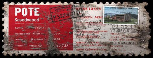 A postage stamp with the words potte on it photo