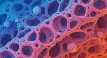 A close up of a cell structure photo