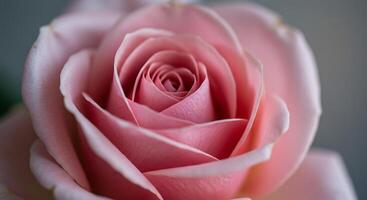 A close up of a pink rose with a blurred background photo