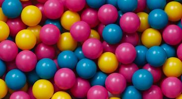 A large pile of colorful candy balls photo