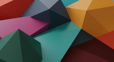 A colorful abstract background with many different colored triangles photo