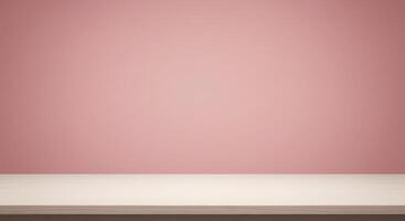 Empty table with pink background photo