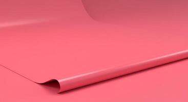 A pink roll of paper on a table photo