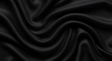 Black satin fabric background photo