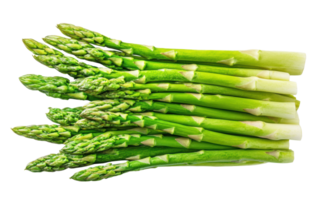 Fresh asparagus vegetable for cooking. Top view png