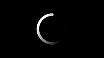 A minimalist animated white loading line on a black background. This simple reveal element or preloader animation is ideal for modern intros and user interface overlays. video