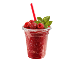 Refreshing raspberry smoothie with mint for summer enjoyment png