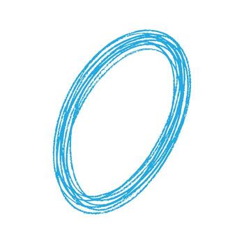 Hand drawn overlapping multiple Blue lines circle, Hand drawn Multiple oval shape strokes overlapping each other, Illustration. vector