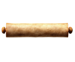 Ancient scroll on wood for historical documentation png