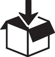 Box icon. Delivery package set. Shipping cardboard parcel sign. Empty packing symbol isolated on white background. Packing box sign vector