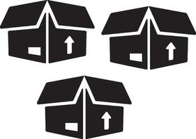 Box simple icon collection. Box in flat style. Carton box icons. Delivery icon. vector