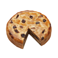 Realistic representation of Welsh cake on a featuring a slice removed png