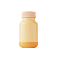 Vibrant pastel colored vitamin bottle with soft hues displayed on a light background png