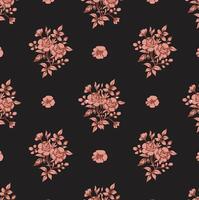 Floral seamless patterns set with abstract design vector