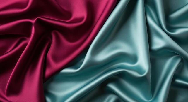 A close up of two different colors of satin photo
