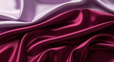 A close up of a purple and pink satin fabric photo