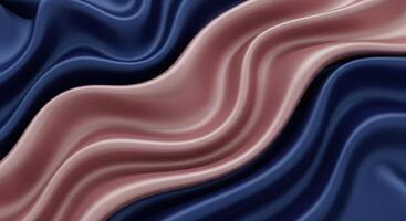 A blue and pink fabric with waves photo