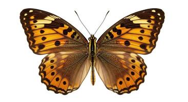 A butterfly with brown spots on its wings photo