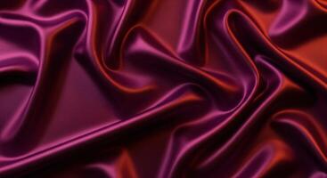 A close up of a red and purple silk fabric photo