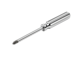 Shiny phillips head screwdriver tool isolated on transparent background png