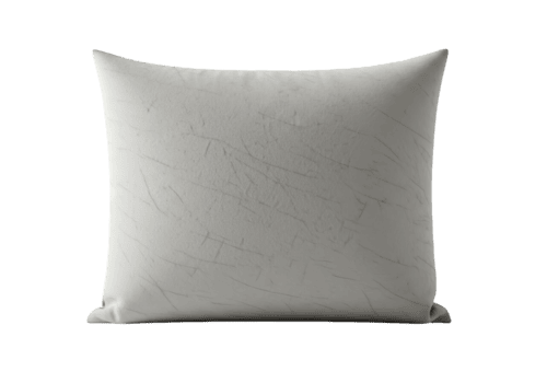 un' strutturato leggero grigio gettare cuscino con delicato lineare modelli isolato su trasparente sfondo png