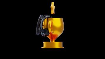 3D Animation of Gaming Trophy video