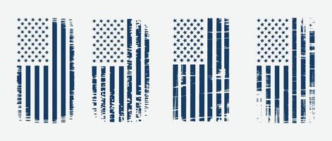American Flag Graphics with Skulls, Sunflowers, and Distressed Details for Bold, Vintage Freedom Artwork ddd vector