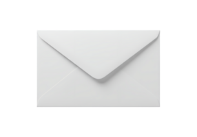 A clean white envelope with a sealed flap isolated on transparent background png