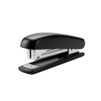 A sleek black stapler office supply isolated on transparent background png
