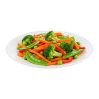 A plate of vegetables with broccoli and carrots png