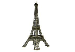 detalhado miniatura eiffel torre modelo isolado em transparente fundo png