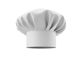 Classic white chef hat with pleats isolated on transparent background png