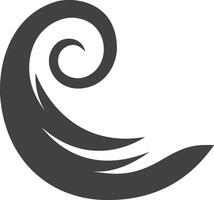 Stylized Swirl with Curving Lines and Spiraling Accent vector