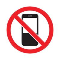 No Mobile Devices sign in white backraund vector