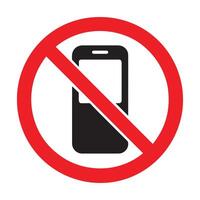 Mobile Use Prohibited sing in white backraund vector