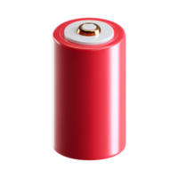 Red AA Battery Cell Close Up Illustration on Transparent Background png