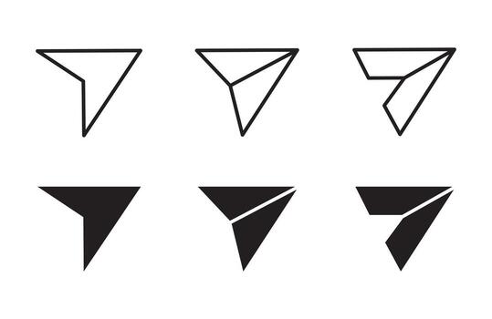 Paper Plane icon set. send Message icon symbol. Paper plane icon symbol concept for graphic design, Website, UI. vector