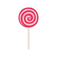 Lollipop candy flat design cartoon sweet dessert vector