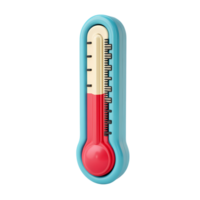 Cartoon Thermometer with Red Liquid on Transparent Background cartoon thermometer png