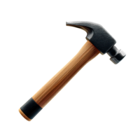 Stylized Hammer with Wooden Handle on Transparent Background stylized hammer png