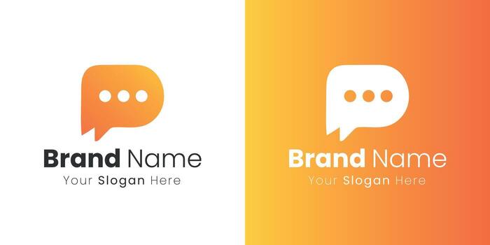 moderno resumen charla burbuja logo diseño para digital comunicación servicios y social redes plataformas vector