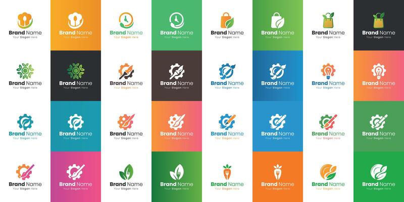 Modern Minimalist Logo Designs Featuring Abstract Geometric Shapes and Organic Elements