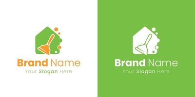 Sparkling Home Cleaning Services Logo Design for a Pristine Environment vector