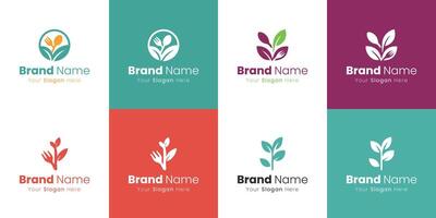 Visual Exploration of Nature Inspired Organic Brand Identity Logo Design Concepts vector