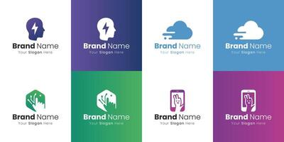 Innovative Digital Concepts for Modern Business Brand Identity Logo Design Solutions vector