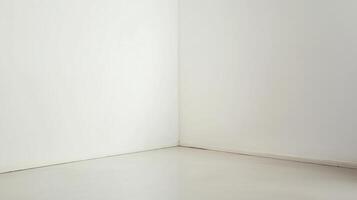 minimalist white corner room interior photo