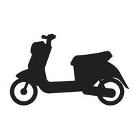 scooter icon black and white vector