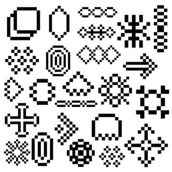 baja resolución diseño elemento conjunto vector