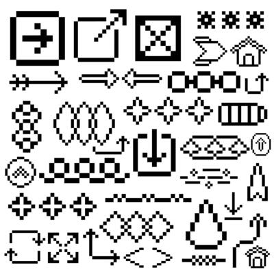 nostalgic pixel art set